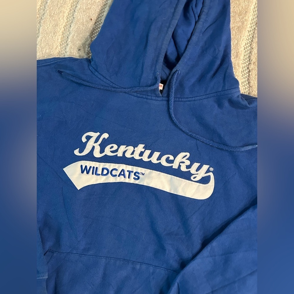 University of Kentucky Wildcats Y2K Style Vintage Hoodie Sweatshirt - L - Picture 9 of 11